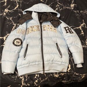 Men's Light Blue Puffer Jacket